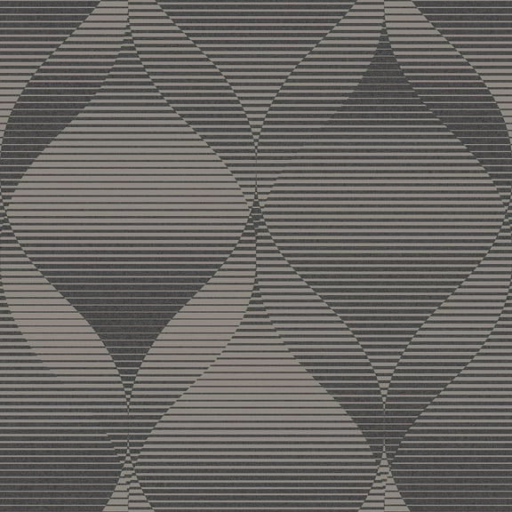 Anthracite 3D Swirl Geometric Wallpaper R8096