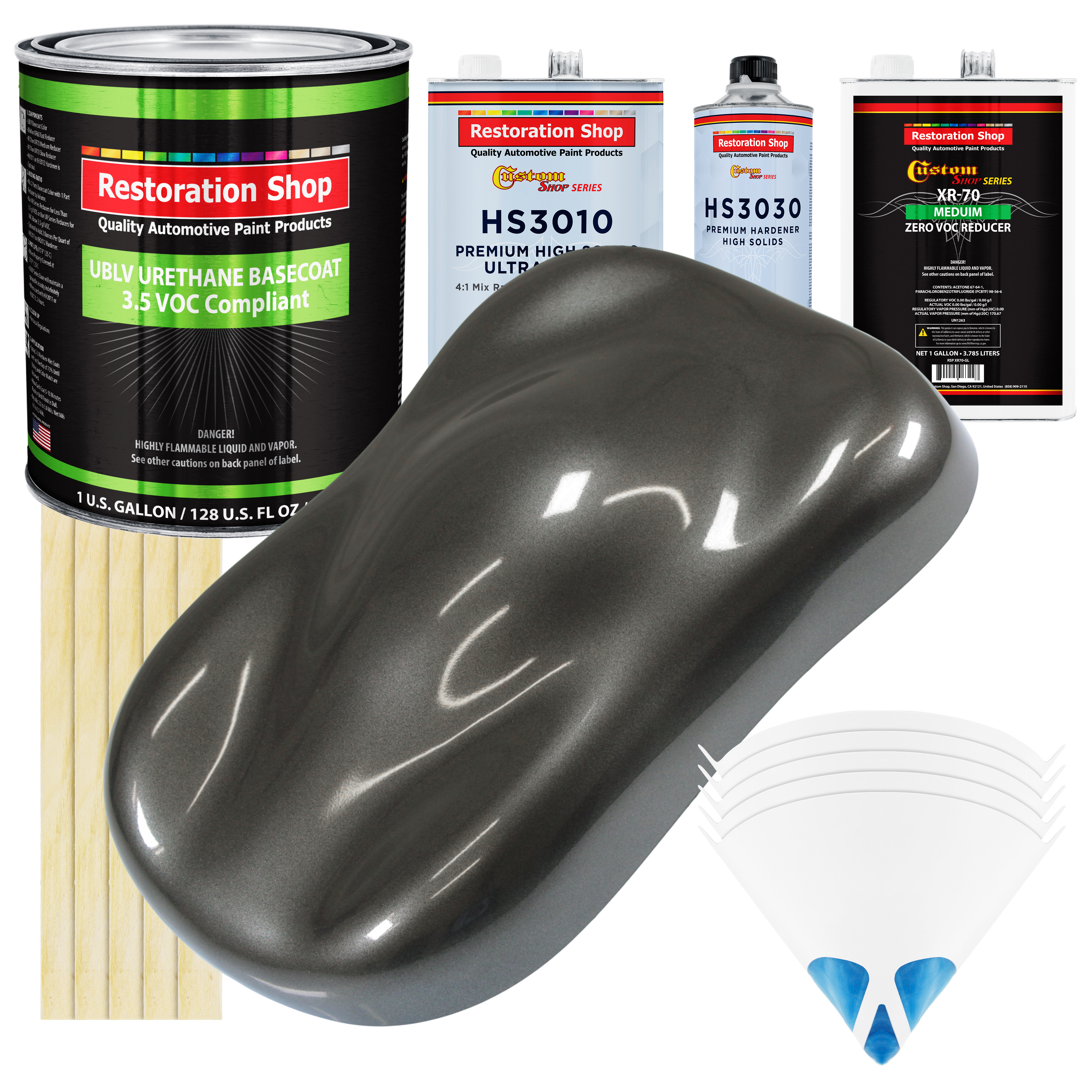 Anthracite Gray Pearl Prem Gallon Kit Low VOC URETHANE BASECOAT Car Paint Kit