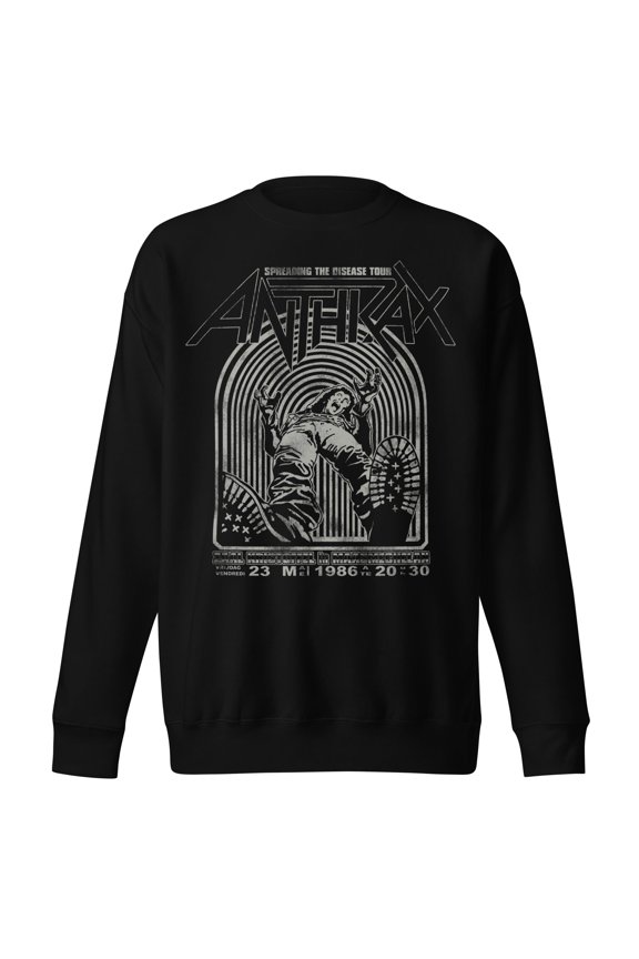 Anthrax 1986 Tour Jumbo Print Unisex Sweatshirt - Black - Large