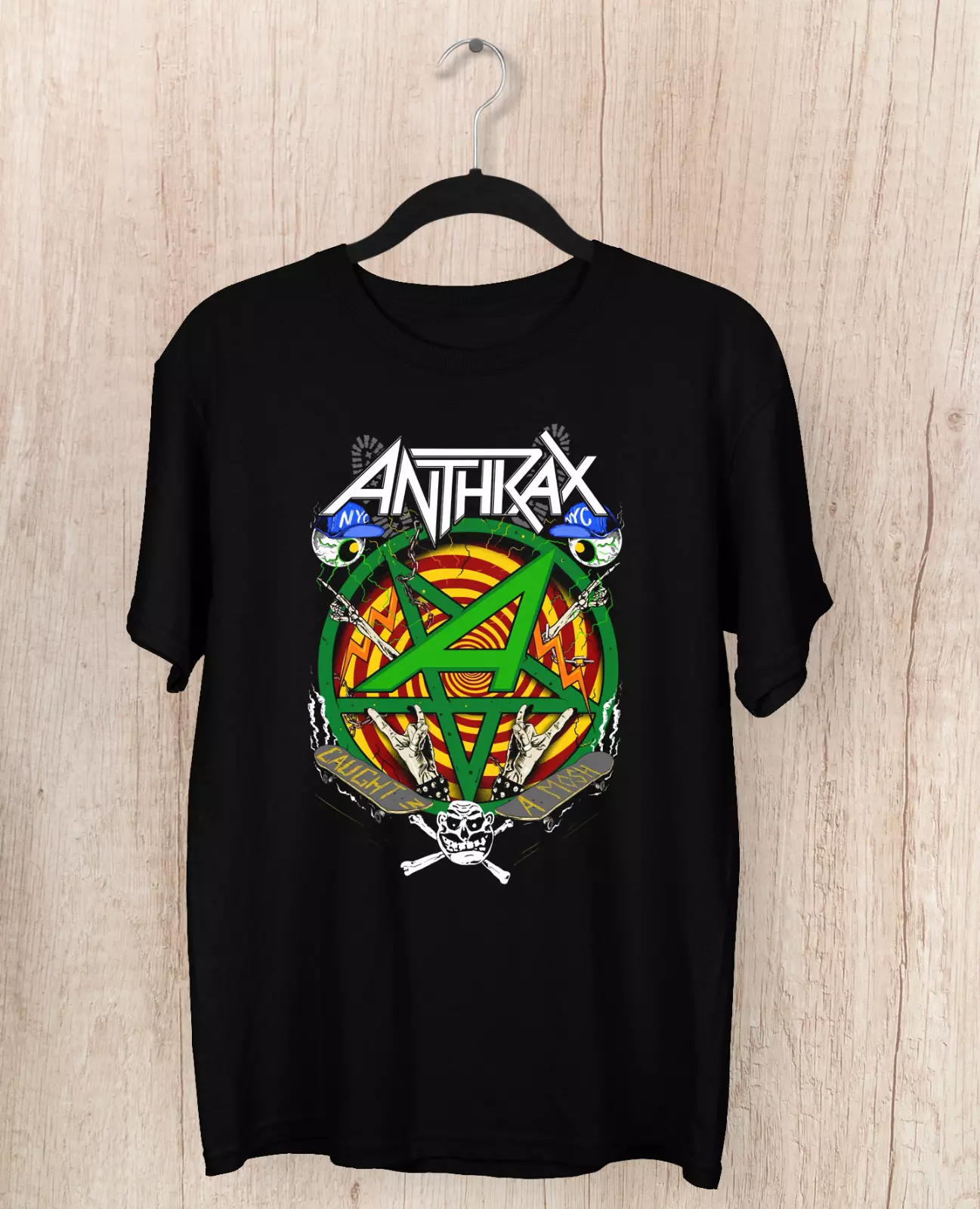 Anthrax Band Star Tshirt Black Short Sleeve Alll Sizes S To 5xl Ni338