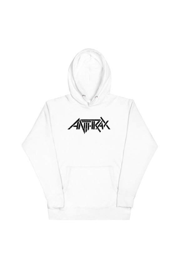 Anthrax - Core Logo Unisex Hoodie - White - Medium