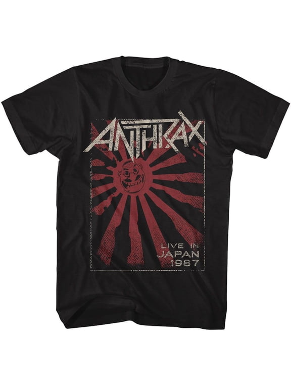 Anthrax Japan 87 Black Adult T-Shirt 2Xlt