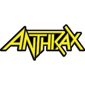 Anthrax Men's Embroidered Patch Yellow