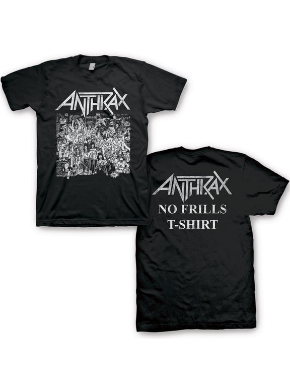 Anthrax Men's No Frills T-Shirt Black X-Large | Officially Licensed Merchandise