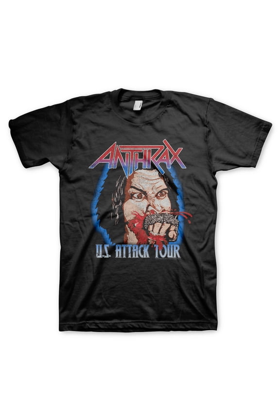 Anthrax Men's US Attack Tour T-Shirt Black Large | Officially Licensed Merchandise