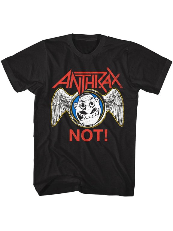 Anthrax Not Man Wings Men's T Shirt (Black, AdultXL)