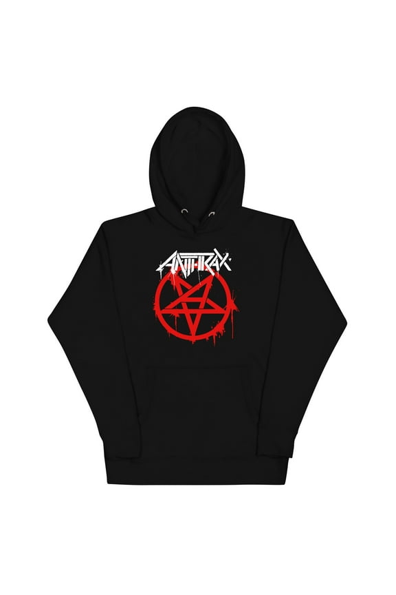 Anthrax - Pentagram Logo Unisex Hoodie - Black - Large