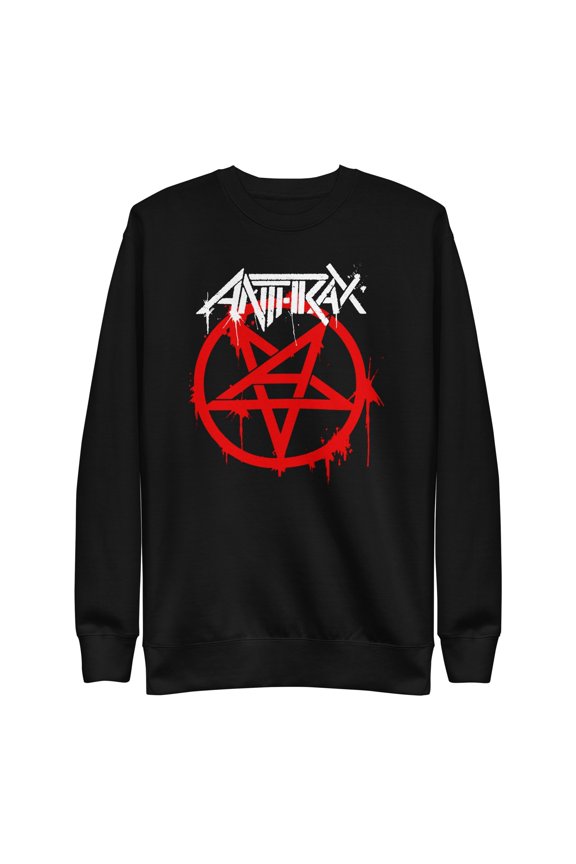 Anthrax - Pentagram Logo Unisex Sweatshirt - Black - Small