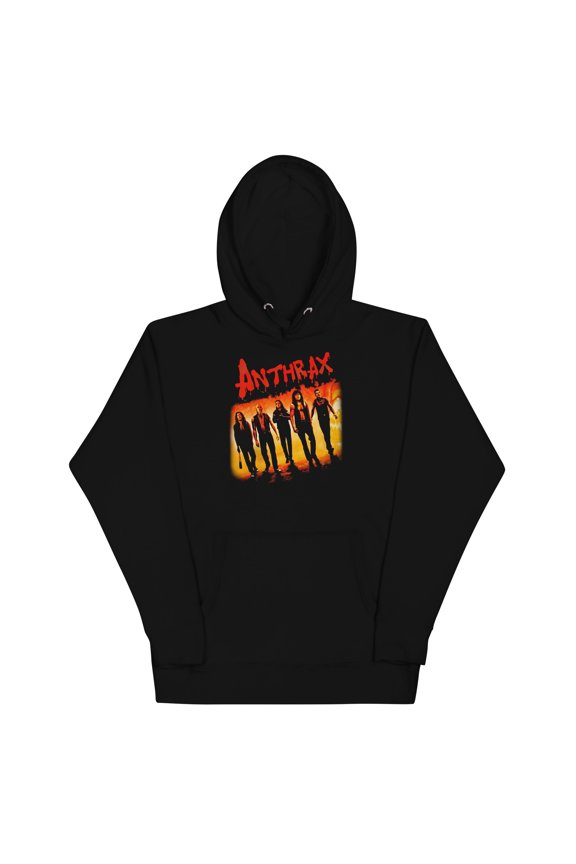 Anthrax - Slanted Band Unisex Hoodie - Black - Large