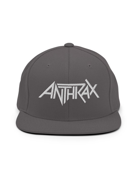 Anthrax - White on Gray Snapback HD Embroidered Hat