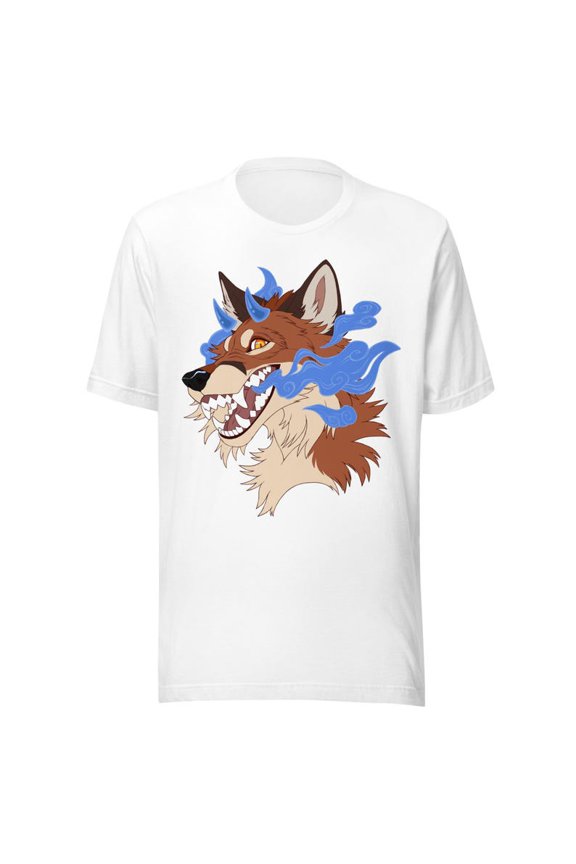 Anthro Demon Fox Fantasy Furry Creature Art Graphic Unisex T-Shirt up to 5XL