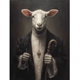 thumbnail image 1 of Anthropomorphic Sheep Portrait Canvas Print, Suitable for Living Room, Bedroom, Office, Study, Hotel Lobby Decor, 1 of 8