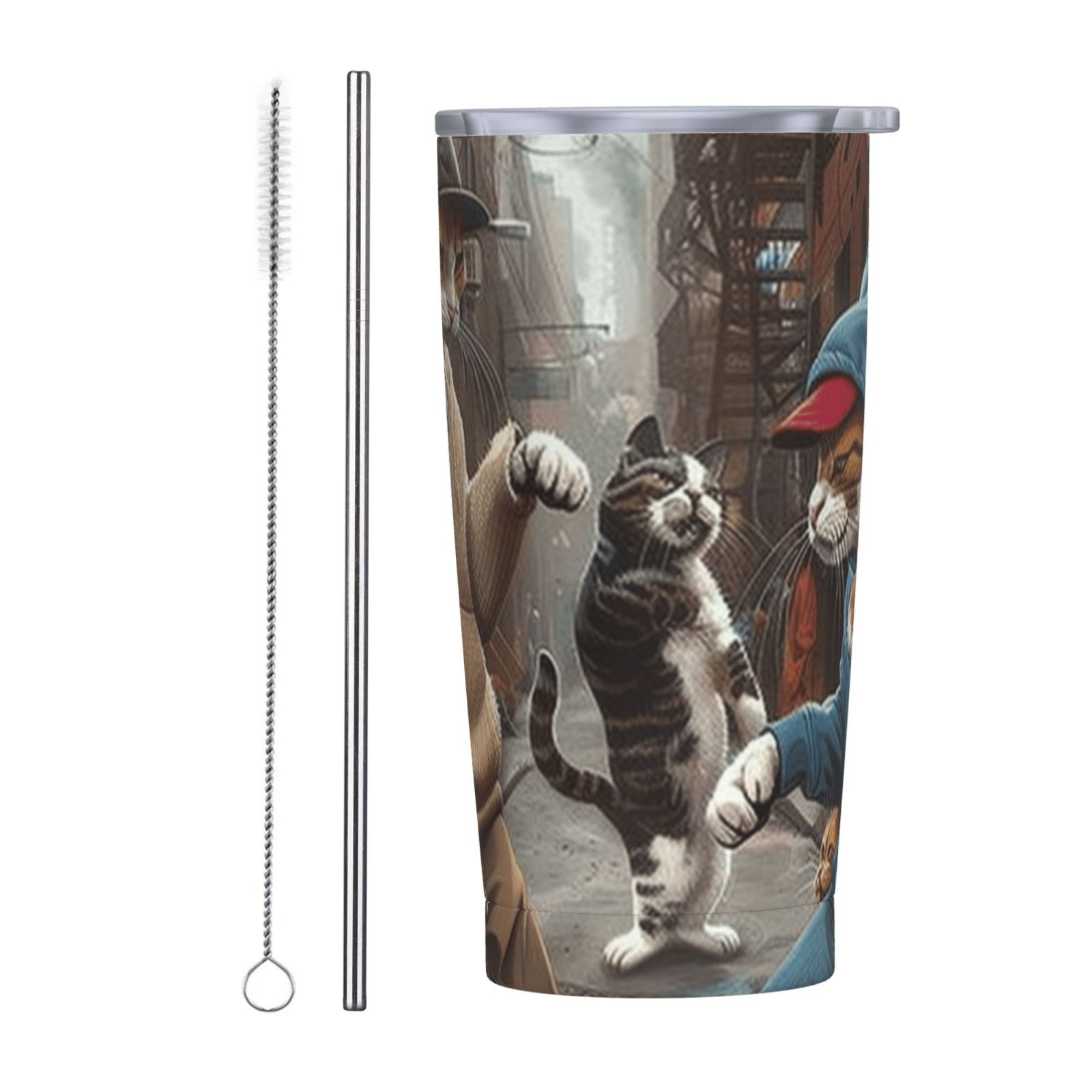 Anthropomorphic characteristics of cats 20 oz stainless steel car cup