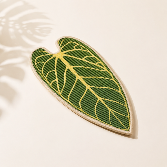 Anthurium Extra Large Leaf-shaped Sisal Cat Scratcher Mat for Wall and Floor