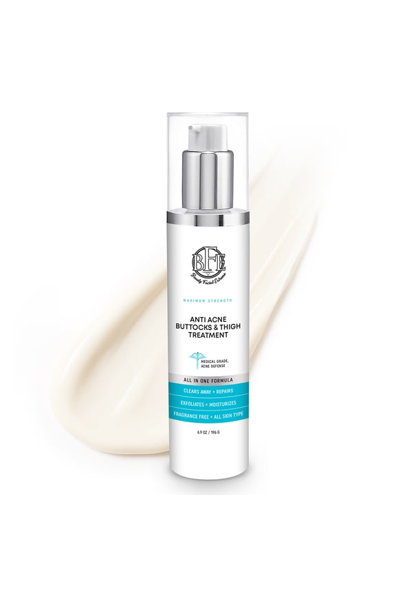 Anti-Acne Buttocks & Thigh Treatment- Clears Away Acne, Pimples, and Ingrown Hairs for the Buttocks and Thigh Area. Prevents Future Breakouts. 6.9 OZ