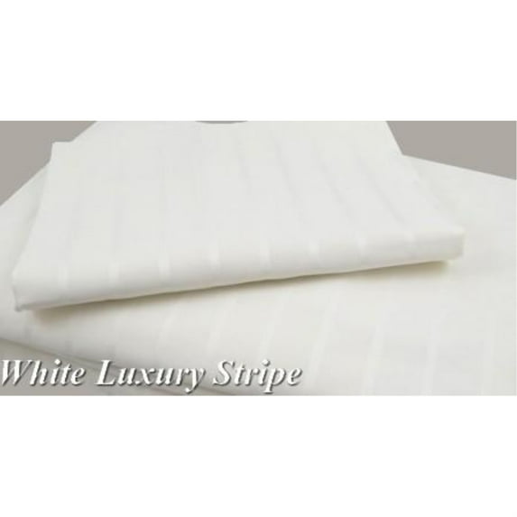 Organic Cotton Pillow Cases - Child White Luxury Stripe