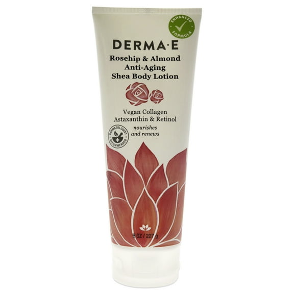 Anti-Aging Shea Body Lotion - Rosehip and Almond by Derma-E for Unisex - 8 oz Body Lotion
