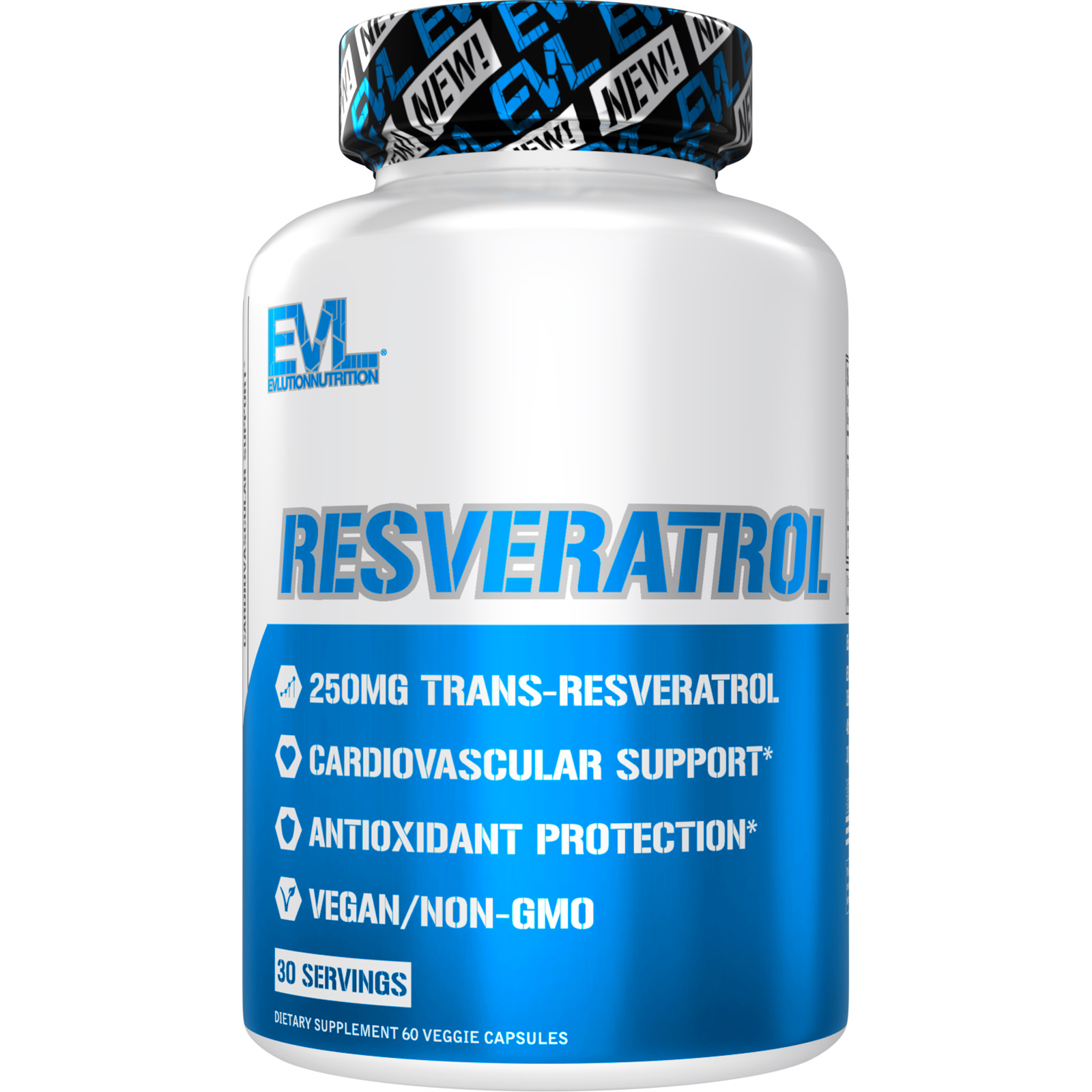 Anti Aging Trans Resveratrol Supplement Evlution Nutrition Super