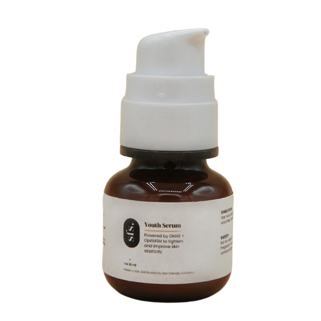 Anti Aging Youth Serum with Vegan DMAE, Vitamin E, Meadowfoam Seed Oil