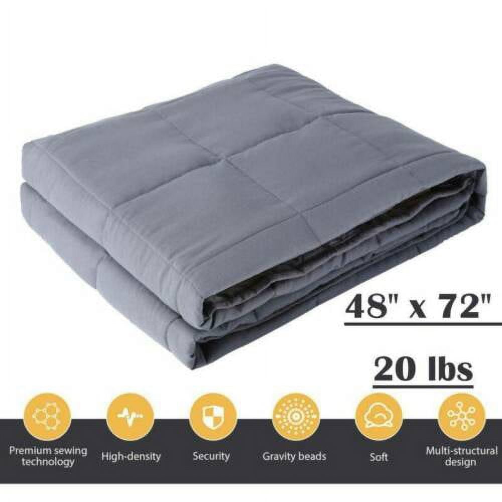 AntiAnxiety 20 lbs Twin Size Weighted Blanket Reduce Anxiety 48"x72