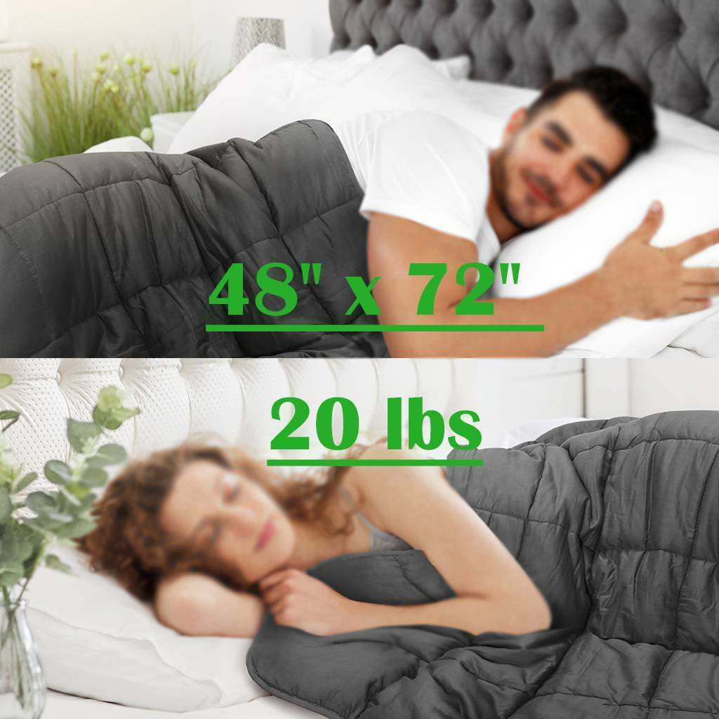 AntiAnxiety 20 lbs Twin Size Weighted Blanket Reduce Anxiety 48"x72