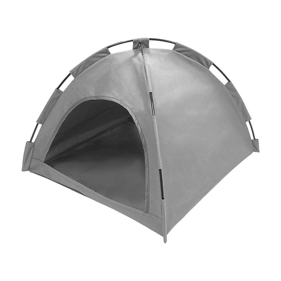 Anti-Anxiety Open Pet Tent, Calming Hideaway Monitoring Bed for Cats & Small Dogs, Breathable Mesh, Tool-Free Setup, Indoor Outdoor Travel Gray