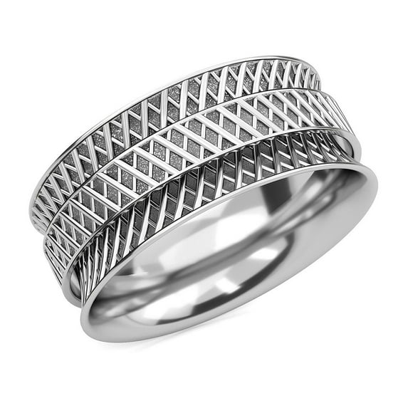 Anxiety Ring for Women 925 Sterling Silver Spinning Spinner Rings for Men Oxidized Celtic Concave Boho Jewelry Band Meditation Stress Relief Women Size 10 Birthday Christmas Gifts