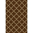 thumbnail image 1 of Anti-Bacterial Rubber Back AREA RUGS Non-Skid/Slip 3x5 Floor Rug | Brown Moroccan Trellis Indoor/Outdoor Thin Low Profile Living Room Kitchen Hallways Home Decorative Traditional Rug, 1 of 3