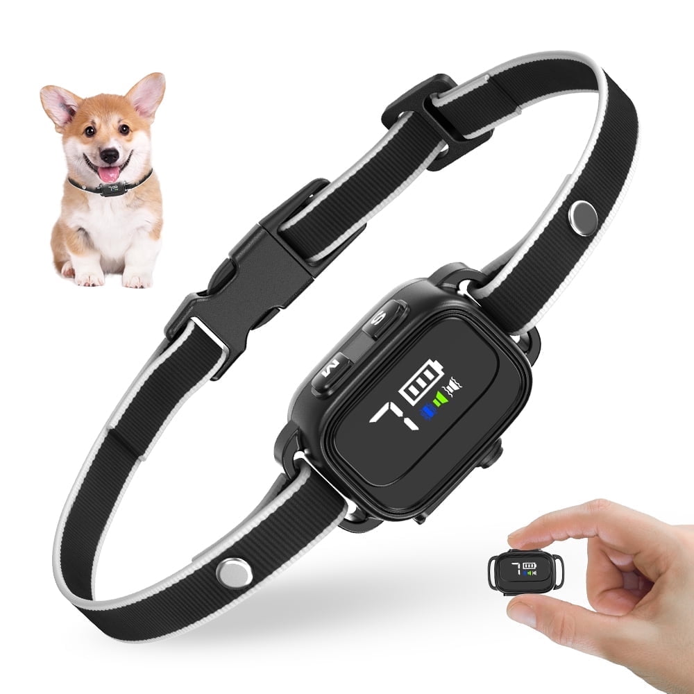 PcEoTllar Waterproof Small Dog Bark Collar with Beep, Vibration, 7 Sensitivities, IP67