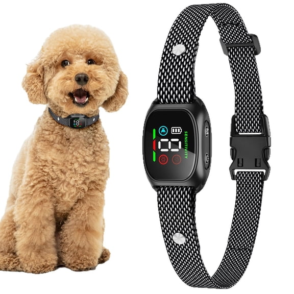 Anti-Bark Collar for Small Dogs, No Shock Anti Barking Collars with 8 Sensitivities, 4 Adjustable Modes Beep & Vibration, IP67 Waterproof - Effective & Humane, Premium Black