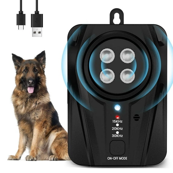 Anti Bark Device 33FT, Upgrade Automatic Dog Barking Deterrent Devices with 4 Speakers, Ultrasonic Anti Dog Barking Device, Indoor Outdoor Bark Control Device for Puppy Medium Large Dog