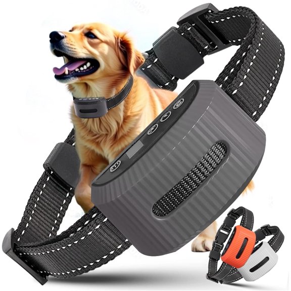 Anti Bark Dog Collar with Smart Bark Control, 3 Modes: Static, Beep & Vibration, IP67 Waterproof Rechargeable with Adjustable Sensitivity for Small Medium Large Dogs