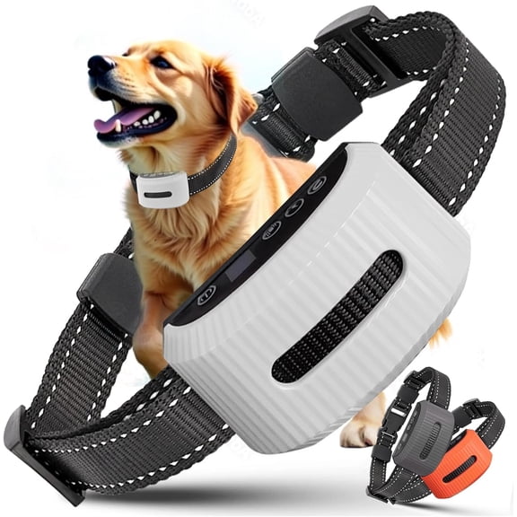 Smart Anti Bark Collar with Shock, Beep & Vibration Modes, IP67 Waterproof Rechargeable for Small to Large Dogs