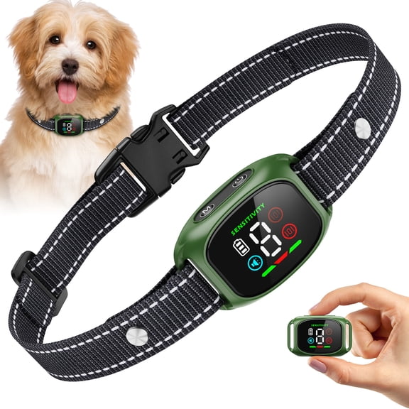 Anti Bark Vibration Collar for Dogs 6-150lbs, Smart AI Automatic No Shock Barking Training Collar, Rechargeable IP67 Waterproof, 8 Sensitivity1Pcs