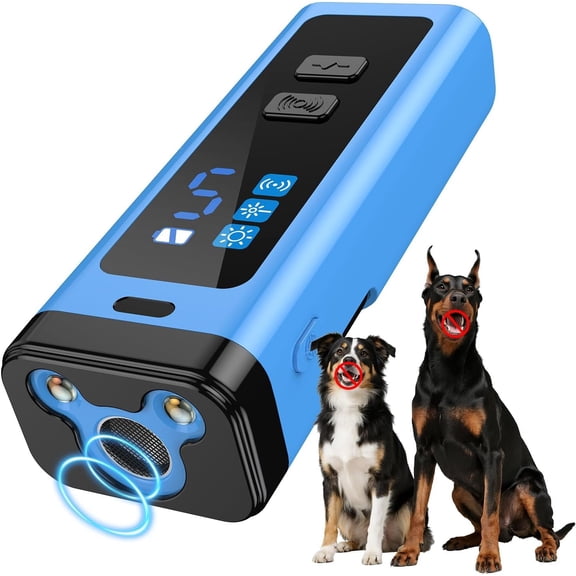 Anti Barking Control Device, Ultrasonic Dog Bark Deterrent Device 30 FT Barkshield for Dogs Handheld LED Puppy Training Tools with 5 Modes & USB-C Rechargeable for Indoor & Outdoor Use