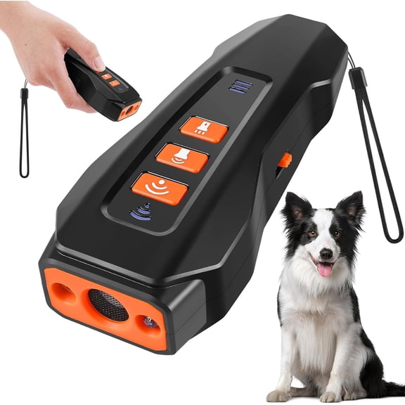 Anti Barking Device, 2025 New 3X Ultrasonic Dog Trainer, Safe & Humane Pet Gentle Trainer Ultrasonic, Effective 50FT Range for Small Medium Large Dog Indoor & Outdoor (Black)
