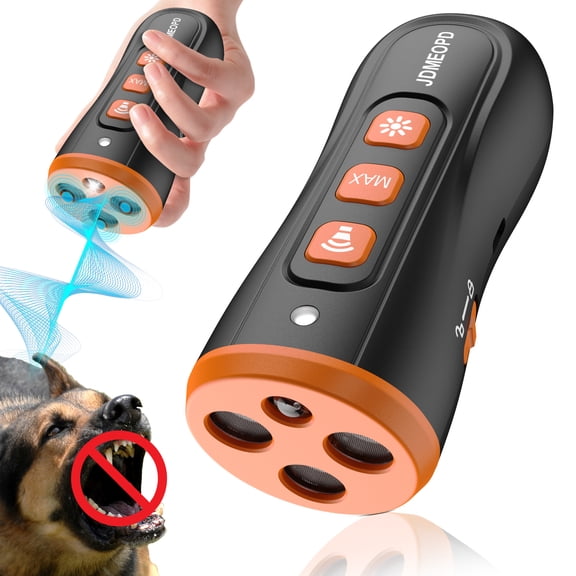 JDMEOPD Ultrasonic Dog Bark Deterrent Device, 3X Anti-Bark Trainer with LED, 50FT Handheld Training Tool for Behavior Correction
