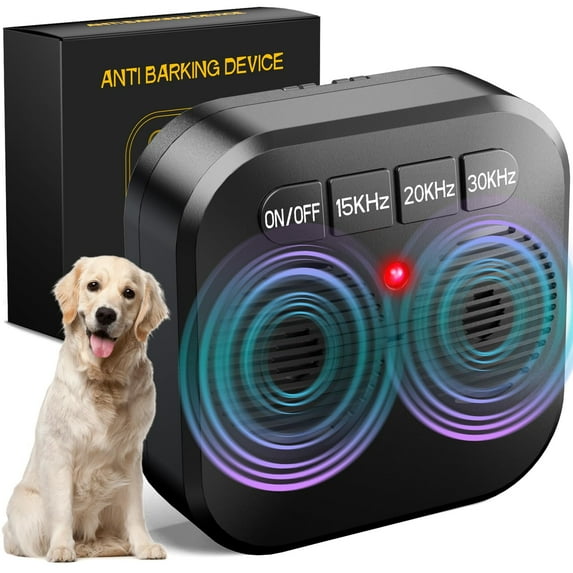 Anti Barking Device, Dog Barking Control Device with 3 Modes, Ultrasonic Dog Barking Deterrent Devices Indoor & Outdoor, Safe & Humane Dog Silencer, Bark Box Stop Neighbors Dog from Barking