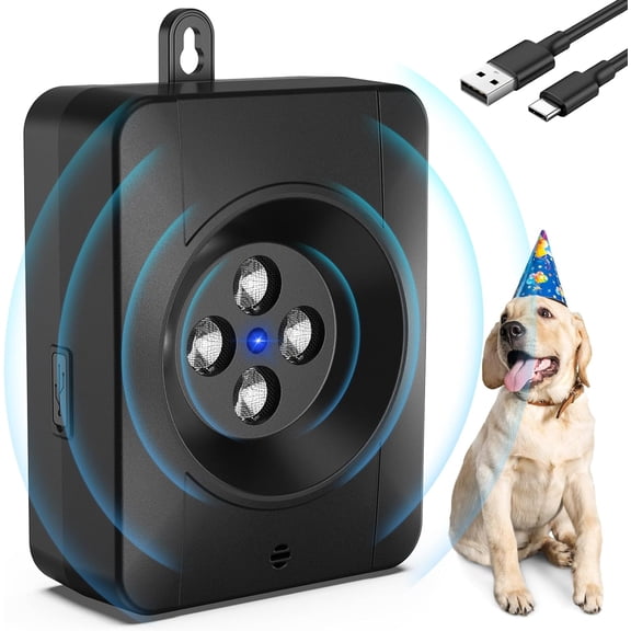 Anti Barking Device, Ultrasonic Dog Barking Control Devices, 50 Ft Rechargeable Durable Stopping Bark Dog Training Device Deterrent Stopper with 3 Adjustable Level Safe Humane for Dogs,Indoor/Outdoor