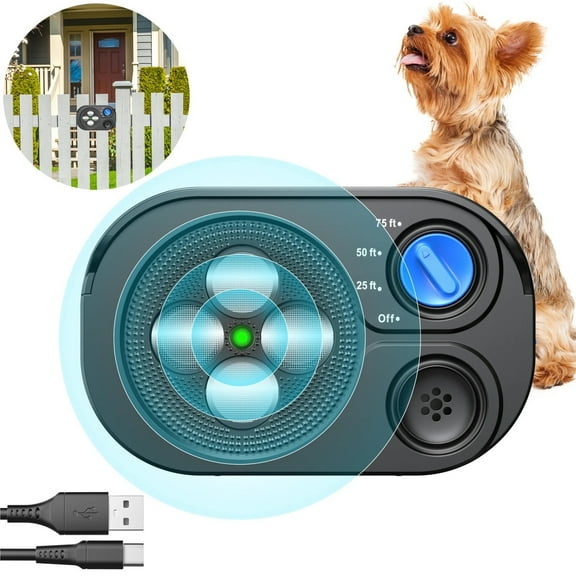 Anti Barking Device for Dogs 3 Modes Dog Barking Silencer Variable Ultrasound Frequencies Automatic Whistle 75ft Range
