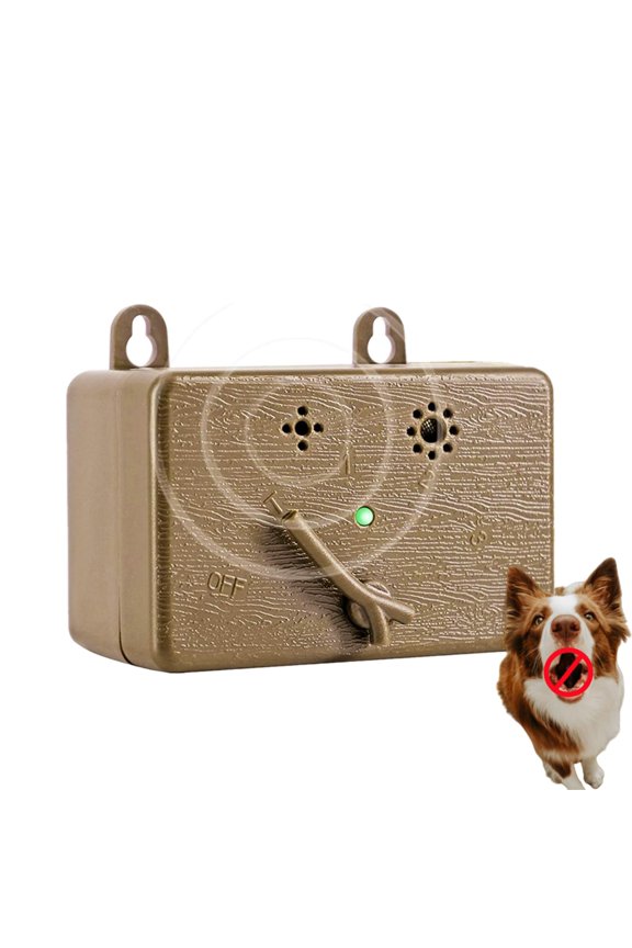 Anti Barking Device for Dogs, Sonic Bark Deterrents, 50 FT Ultrasonic Dog Barking Control Device, Mocha Brown