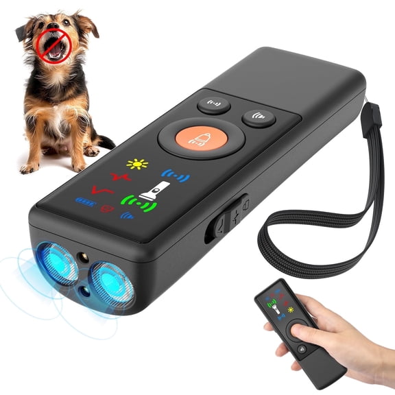 Jewyow Ultrasonic Dog Bark Deterrent Device - Indoor & Outdoor Anti-Barking Control with No Shock, Long Range for Small, Medium, Large Dogs