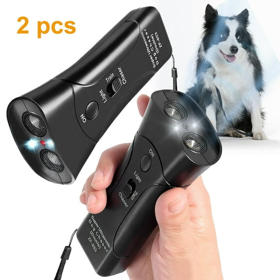 Anti Barking Handheld Ultrasonic Dog Trainer Device - Electronic Dog Deterrent/Training Tool/Stop Barking-2Pack