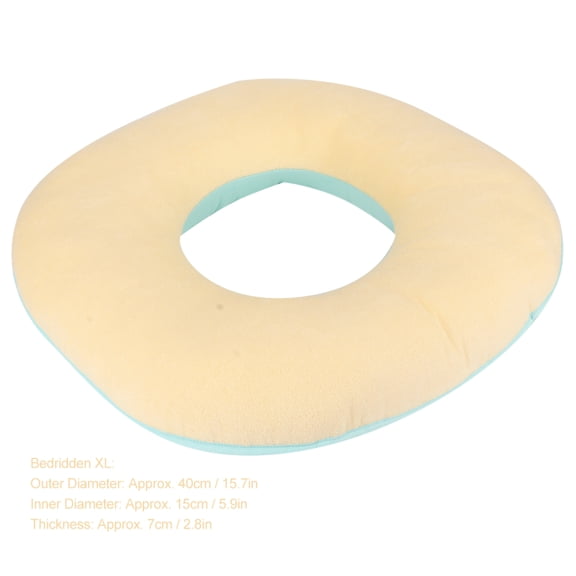 Anti-Bedsore Cotton Cushion for Bedridden Elderly, Bedridden XL Yellow - Pressure Relief Pillow for Tailbone & Hip Support