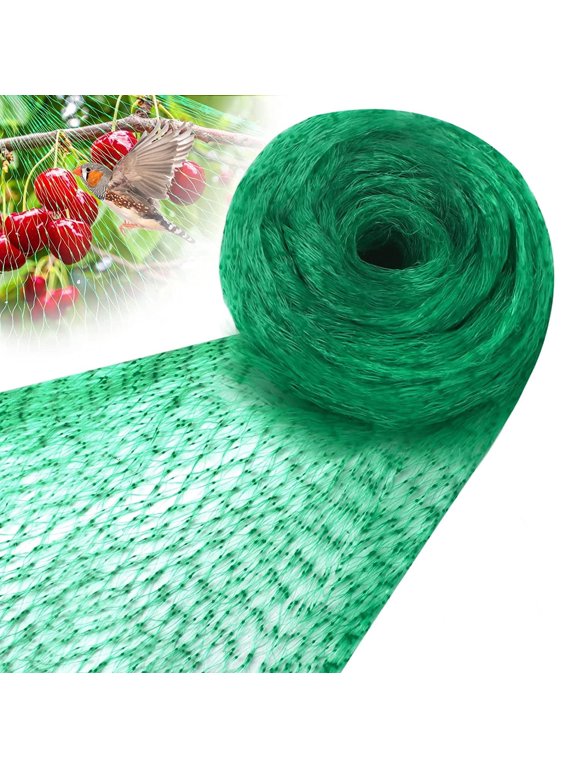 Anti Bird Netting, Green Garden Plant Fruits Fence Mesh Dense Net , Protect Fruits Vegetable from Rodents Birds, Easy to Install, Practical Secure Durable Anti Bird (20Ft x 13Ft)