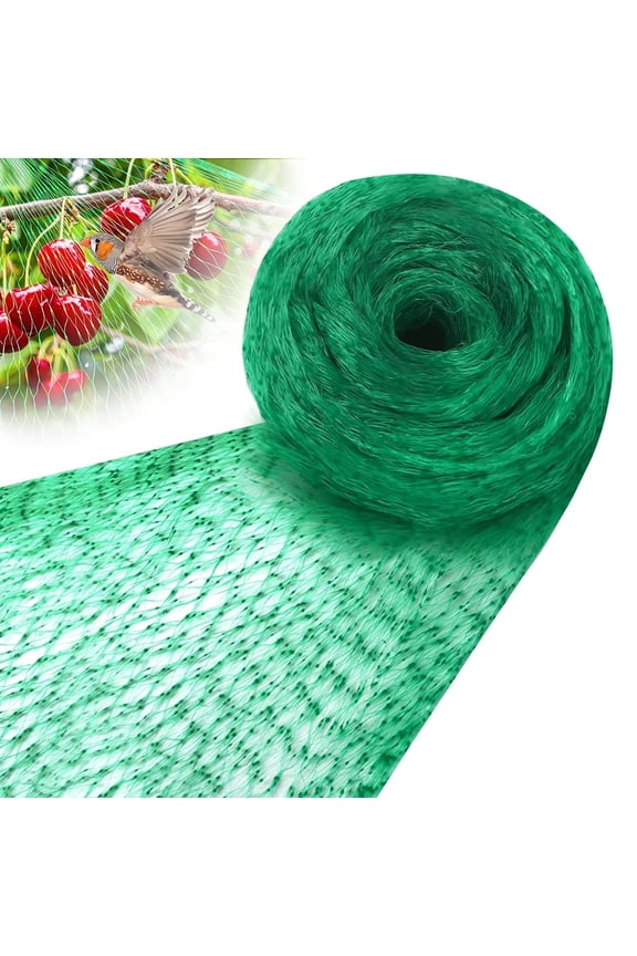 Anti Bird Netting, Green Garden Plant Fruits Fence Mesh Dense Net , Protect Fruits Vegetable from Rodents Birds, Easy to Install, Practical Secure Durable Anti Bird (20Ft x 13Ft)