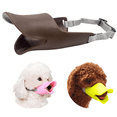 thumbnail image 1 of Anti Bite Duck Mouth Shape Dog Muzzle Silicone Duck Bill Dogs Mouth Cover Adjustable Dog Muzzle Face Guard for Small Medium Dogs - Brown,L, 1 of 9