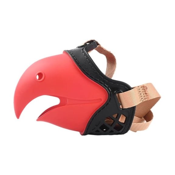 Anti Bite Parrot Mouth Shape Dog Mouth Covers Anti-Called Muzzle Masks with Adjustable Strap Pet Mouth Set Bite-Proof for Stop Barking Chewing TPR Material (Red,4)