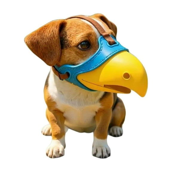 Anti Bite Parrot Mouth Shape Dog Mouth Covers Anti-Called Muzzle Masks with Adjustable Strap Pet Mouth Set Bite-Proof for Stop Barking Chewing TPR Material (Yellow,3n)