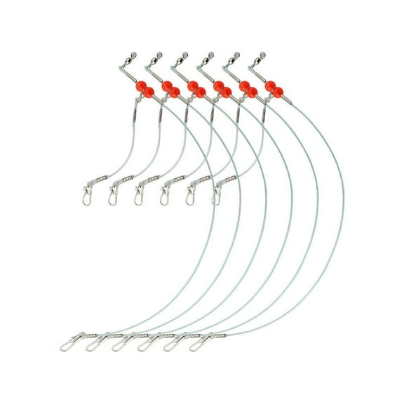 Anti-Bite Steel Fishing Line Steel Wire Leader With Swivel Snaps Leads Core Leash Fishing Leader Wire Fishing Accessories